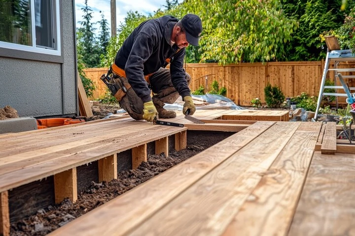 Durable custom timber deck designed for California outdoor living